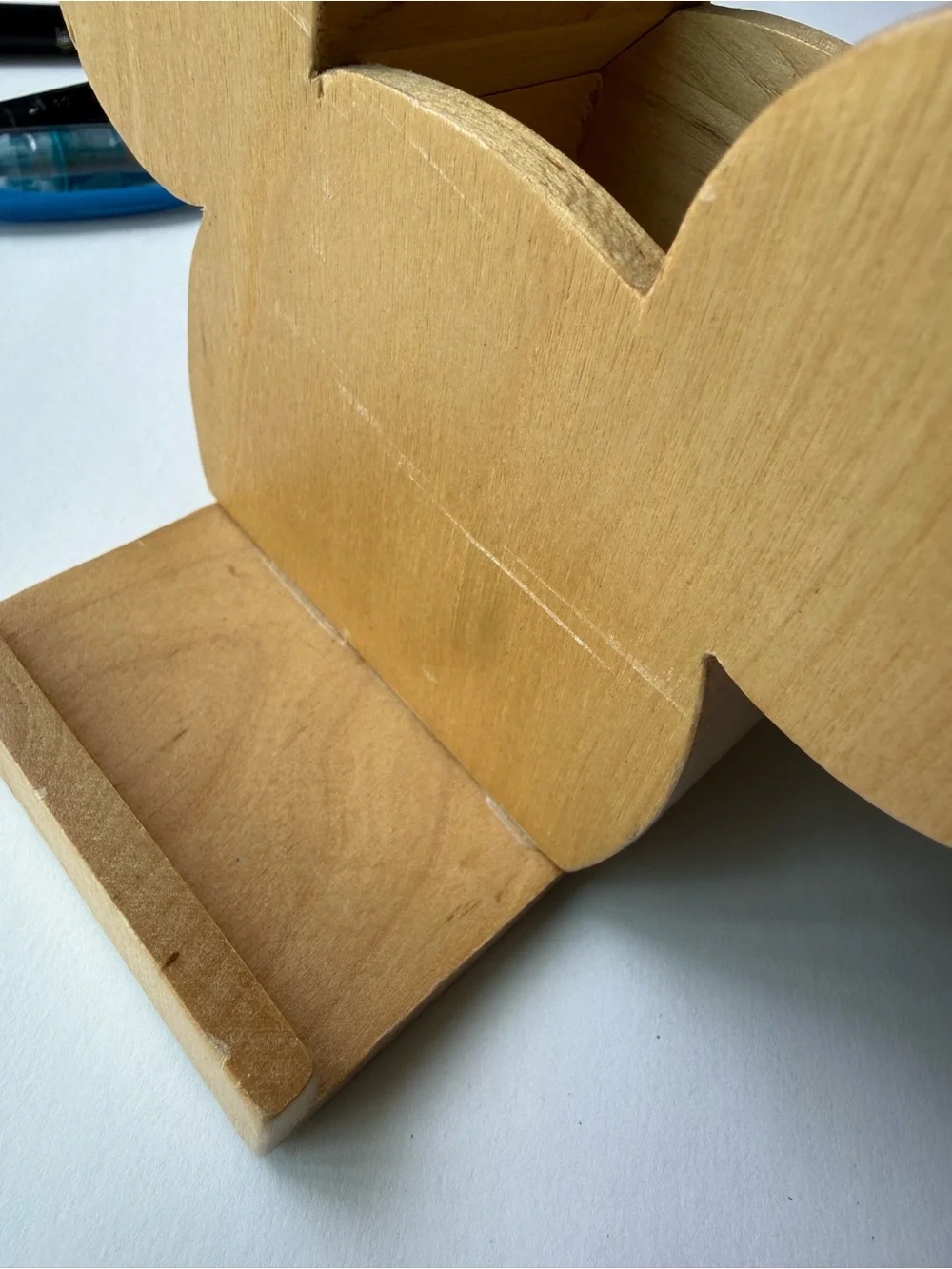 Disney Wooden Decorative Block in Natural Wood and Black